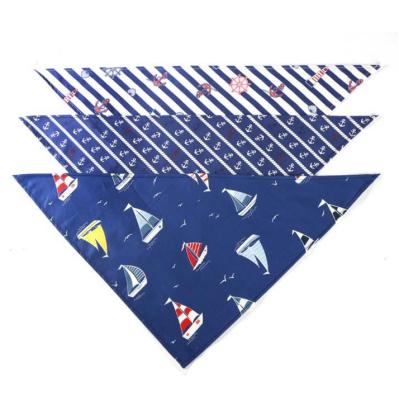 China Multifunctional Scarf Custom Printed Pet Bandana Cotton Fabric Triangle Dog Bandana for sale