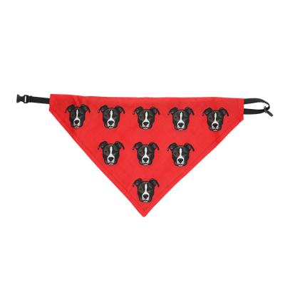 China Viable Custom Printed 100% Cotton Pet Bandana Dog Dog Bandana With Collar Accessories for sale