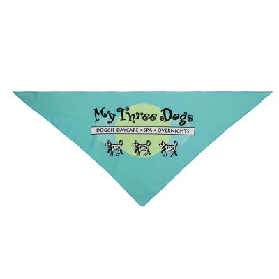 China Custom Viable Fashion Printing Logo Polyester Pet Puppy Bandana Neck Scarf Dog Bandana for sale