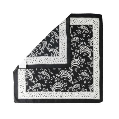 China Breathable Square Cotton Bandana Logo Printing Wind Resistant Free Sample Custom Bandana for sale