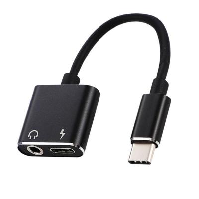 China Type-c OTG adapter 2 in 1 aux audio adapter. 3.5mm Earphone Jack Adapter USB-C For Huawei/Samsung/xiaomi Phone for sale