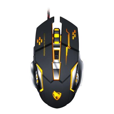 China New V6 gaming mouse high quality recargable touchpad multimedia remote control computer mouse RGB gaming mouse hyperspeed mouse with led for sale