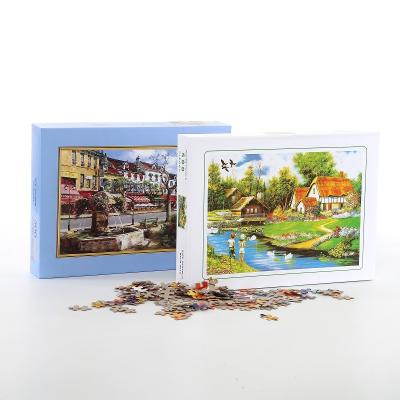 China Cartoon Toy Custom Factory Price Custom Design Stylish Board Game Brain Teaserjigsaw Puzzle 1000 Pieces for sale