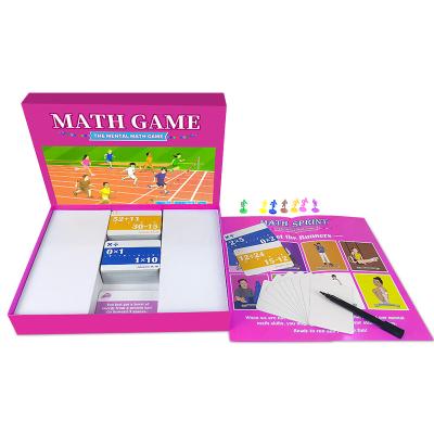 China Customized Board Game Multiplication Math Flash Card Pack Customized Study Cards Mathematical Thinking Training Card for sale