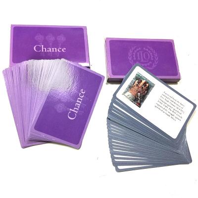 China Custom Entertaiment Game Cards Education Memory Paper Playing Cards Printing Customized Design Card Game for sale