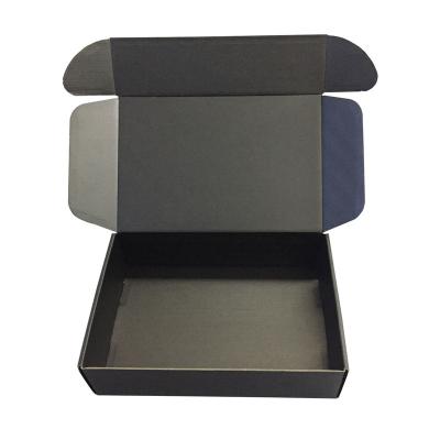 China Handmade Black Paper Packing Box Corrugated Heavy Duty Custom Shipping Box for sale