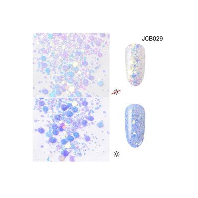 China Nails Glitter Mixed Change UV Chunky Glitter For Nail Face Sun High Grade Bulk for sale