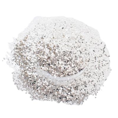 China Silver Bling Factory Supply Polyester PET Glitter For DIY Building Brick Isofrequency Repeater Decoration Building Glitter for sale