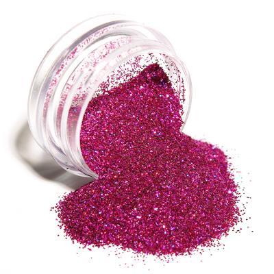 China Eco-Friendly Bling Biodegradable Glitter Bulk Cosmetic Laser Rose Glitter For Nail And Body for sale