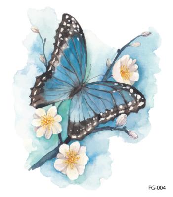 China 2021 Temporary Butterfly Glitter Tattoo Water Transfer Tattoo For Body Art for sale