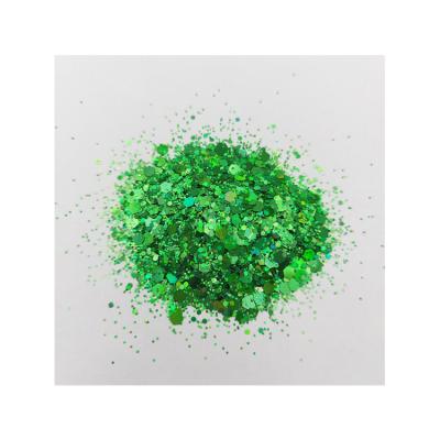 China Type Nail Beauty Chunky Hybrid Glitter Polyester Film Hybrid Polyester Glitter New for sale