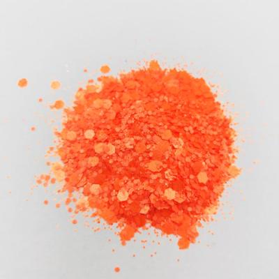 China Bling Makeup Face Shift Glitter and Body Glitter Neon Chunky Neon Orange Color Nail Glitter for sale