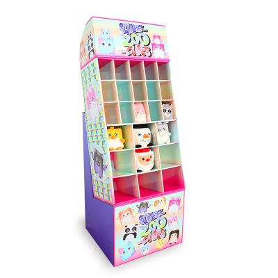 China Student Retail Store POP Eco-friendly Custom Cardboard Display Rack Stand For Toys Promotion Paper Floor Cardboard Display Rack Toy for sale