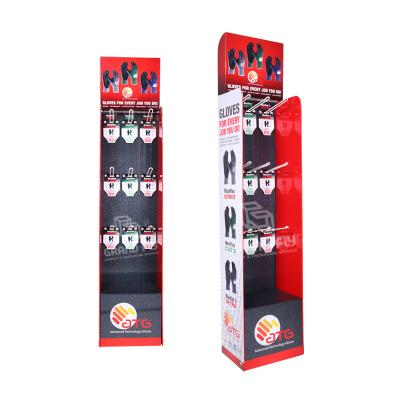 China Recommended by your product or demands cardboard display stand with hooks corrugated cardboard paper display stand for sale