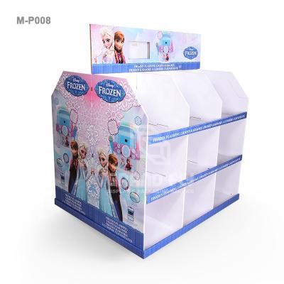 China Custom Retail Supermarket Cardboard Toys Pallet Display Stand POP Cardboard Dolls Pallet Display Unit Merry Christmas for sale