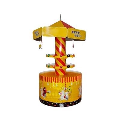 China Customized Supermarket Promotional Umbrella Shaped Cardboard Candy Snack Pallet Floor Display Stand for sale