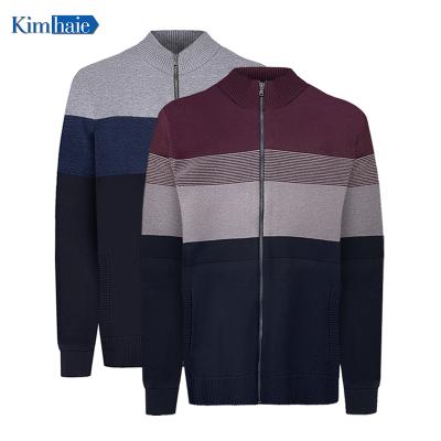 China Anti-Wrinkle Latest Design Sweater Zipper Collar Full Knit Sweater Crewneck Coat Outwear Pullover for sale