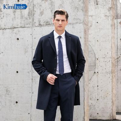 China Long Lasting Fashion Winter Coat Plus Size Coat Heavyweight Recycled Wool Ready To Ship Best Retail Wholesale Men Dark Navy for sale