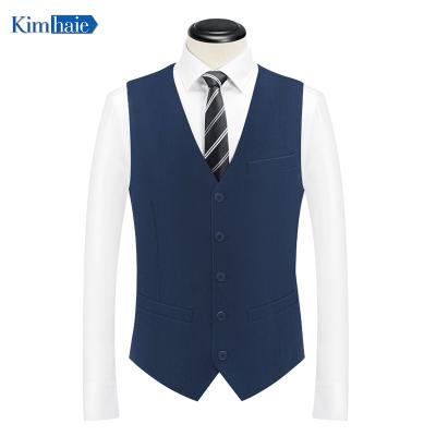 China Italian Style Vest Men's Breathable Navy Ready For New Fashion Retail Fashion Breathable Regular Single Breasted Business Ship for sale