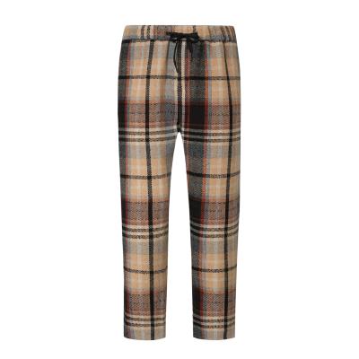 China 2021 New Men's Casual Fashion Autumn Male Pants Mens Trousers Brown Breathable Check Pants for sale