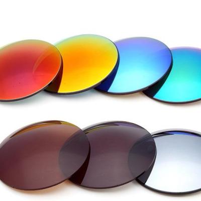 China Single Vision High Index Sunglasses Lenses With CR39 Lens Mirror Coating Clear Polarized Lens for sale