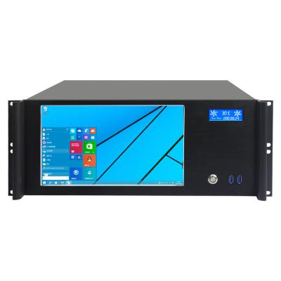 China With Fan New Design 4U ATX Aluminum Industrial Computer Case Server Chassis With 11.6” LCD Touch Screen 1366*768 Resolution for sale