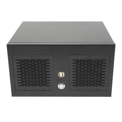 China With side panel window cheap desktop slim case mini PC tower case itx computer cases with 4 GPU support for sale