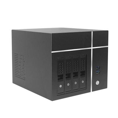 China Factory price 4 bay mini server crate network NAS storage server mini itx case with hot swap N4-MT for sale