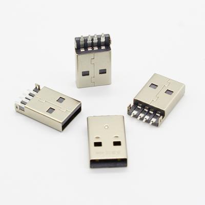 China 10pcs/lot USB 2.0 4Pin A Male Plug SMT Type Black G49 Connector For Data Transmission Charging USB 2.0 4Pin A Type for sale