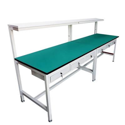 China Anti-Static Industrial Aluminum Working Table Workstation Workbench Assembly Production Line for sale