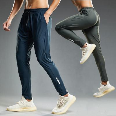 China Anti-Wrinkle Men Ice Silk Quick Dry Comfy Running Cargo Pants Training Pants Jogging Fitness Gym Workout Sports Pants for sale