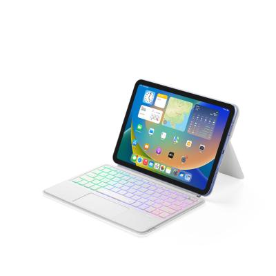 China Wireless Magnetic Double-Sided Detachable Wireless Keyboard For iPad 10.9 Tablet Touch 10th Generation Backlit Bluetooth Keyboard Cover for sale