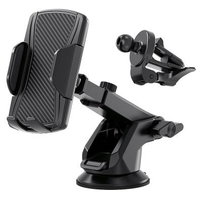 China Adjustable 2 in 1 Car Air Vent Holder and Dashboard Suction Phone Holder Cell Phones and Accessories Cell Phone Stable Accessories Stand for sale