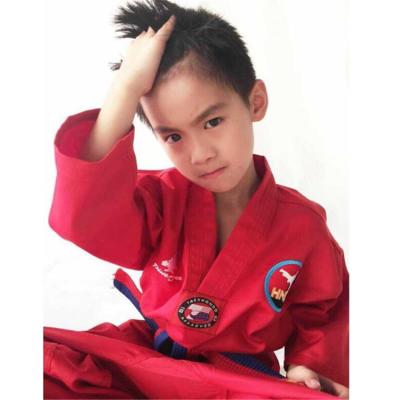 China Eco - Friendly Sample Free Shipping Taekwondo Kickboxing Red Taekwondo Uniform for sale