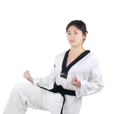 China Factory Delivery Made In Pine 100% Ultra Light Polyester Taekwondo Uniform Wholesale China Factory Price Adults Taekwondo Uniforms for sale