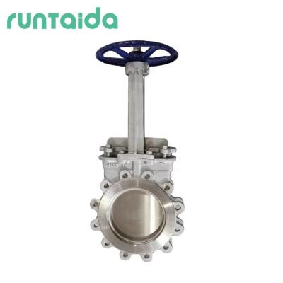 China DN50-DN400 PZ73X PN10 PN16 Stainless Steel Sluice Knife Sluice Mud Sluice General Type Handwheel Hook Gate Valve for sale