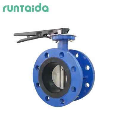 China Di epdm seat gasket general manual PN16 PN10 cast iron manual DN200 butterfly valve double flanged handle for sale