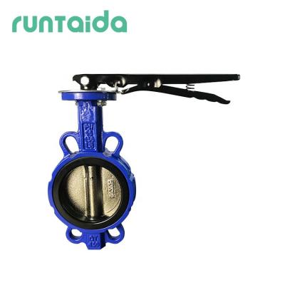 China D71X DN50 2inch PN10 PN16 General Handle Lever Carbon Steel Wafer Type Butterfly Valve for sale