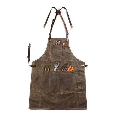 China FASHION Leather Strap Apron Kitchen Apron Wholesale Barber Aprons Custom Logo Barber Aprons for sale