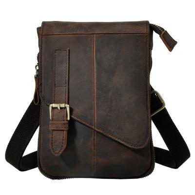 China Fashion wholesale high quality custom logo sling bag pocket belt genuine leather waist bags for men for sale