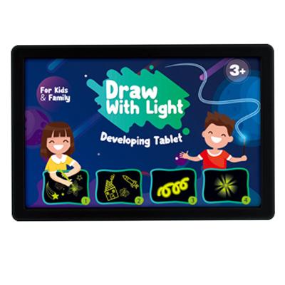 China Eco-friendly Material Easy Use Tablet Fun Fluorescence Paint Developing Toy Drawing With Light For Kids for sale