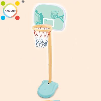 China Eco-friendly Mini Kids Plastic Removable Adjustable Indoor Kids Stands Portable Basketball Hoop for sale