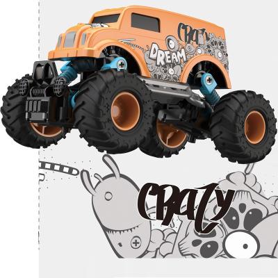 China New Pull Back Design Eco-friendly Non-toxic Special Crazy SUV Diecast Bus Metal Car Model Toys With 4 Wheels for sale