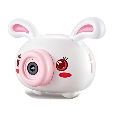 China Playful cute pink pig&cow&rabbit shape design kids newly bubbling camera toys with music light for sale