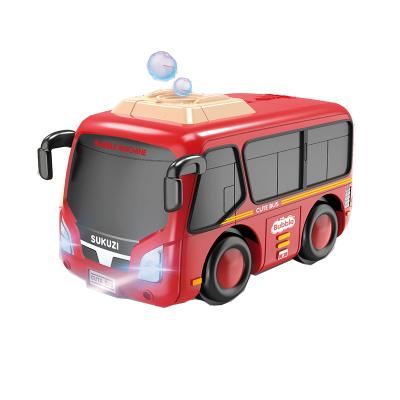 China Kids watch 2.4G funny multifunctional rc school bus shape bubble toys eco-friendly with light&music for sale