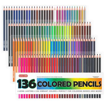 China School 136 Colored Pencils, Gently Dig Coloring Pencils Set for Adult Coloring Books, Doodling, Sketching, Drawing, Art Supplies for sale