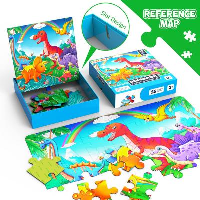 China Cartoon Toy Dinosaur Jumbo Puzzles for Kids Ages 3-5 4-8, 35pcs Jigsaw Floor Puzzles for Kids Learning Development Preschool Educational Toy for sale