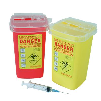 China 1 Quart 1.0 L Size Sharps Biohazard Disposal Container Lightweight Approved For Home And Hospital Use Ideal For Diabetics for sale