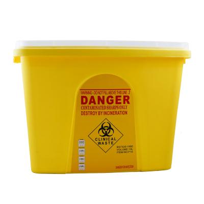 China Medical Disposal Manufacturing Sharps Container For Syringes Biohazard Needle Plastic Waste Bin From China for sale