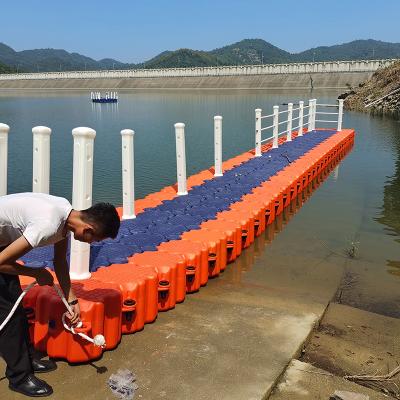 China Docking Blue Orange Gray Plastic Modular Jetty Pontoon Cube , Floating Jet Ski Dock for sale